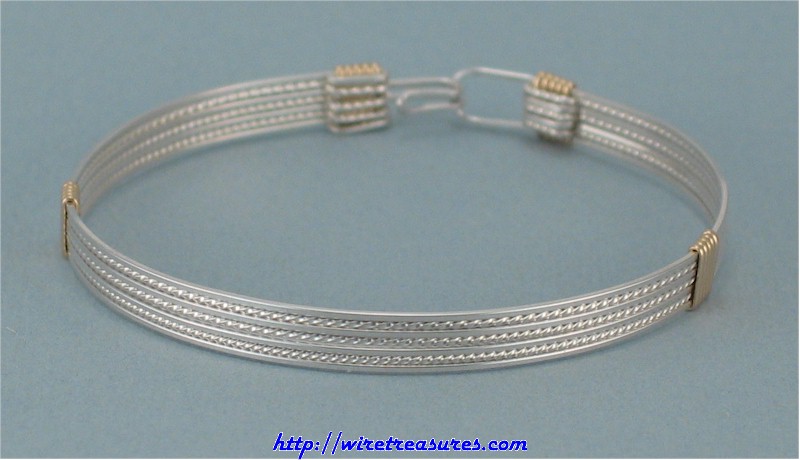 Closed Front Wire Bangle Bracelet