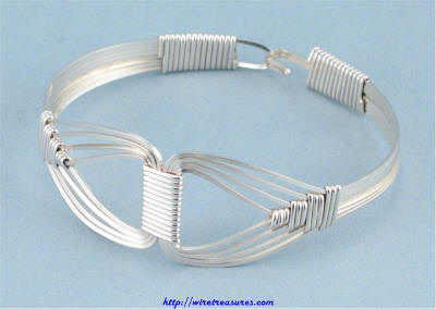 Geometric Wire Bangle Bracelet