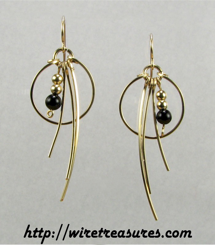 Indecision Earrings with Onyx Beads