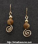 Scenic Jasper & GF Bead Swirled Earrings