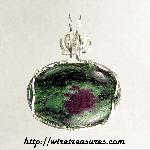 Rubies in Zoisite Pendant