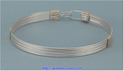 Closed Front Wire Bangle Bracelet