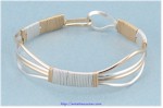 Two-Tone Wire Bangle Bracelet