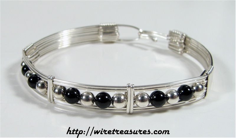 Onyx Bangle Bracelet