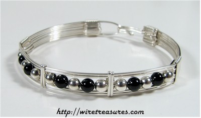 Onyx Bangle Bracelet