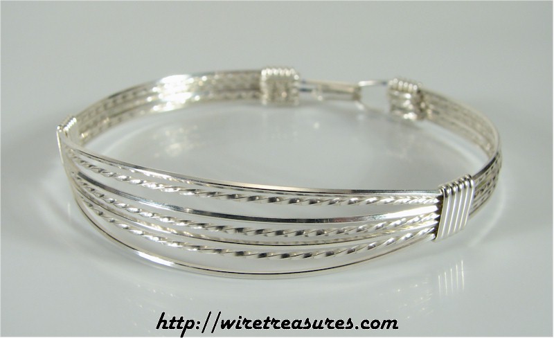 Open Front Wire Bangle Bracelet