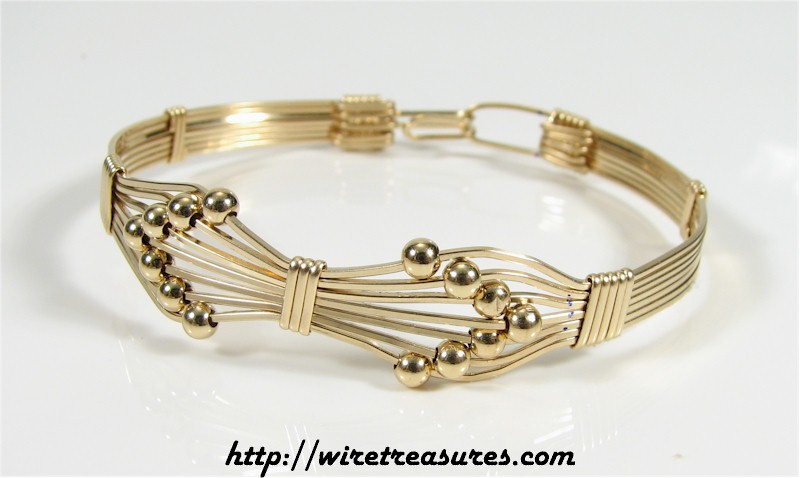 Fourteen-Bead Bangle Bracelet