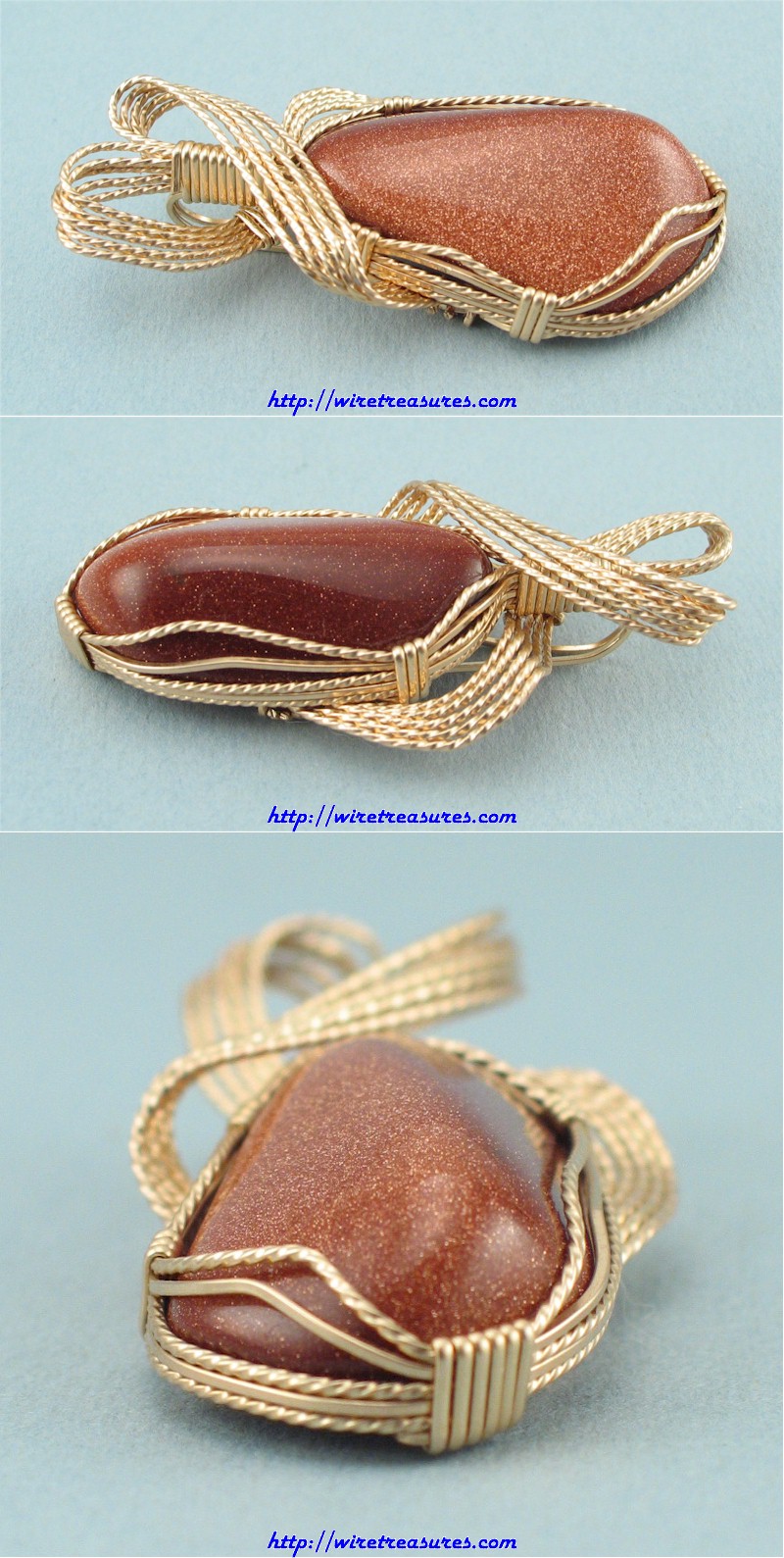 Goldstone Nugget Pendant