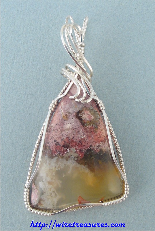 Graveyard Point Plume Agate Pendant