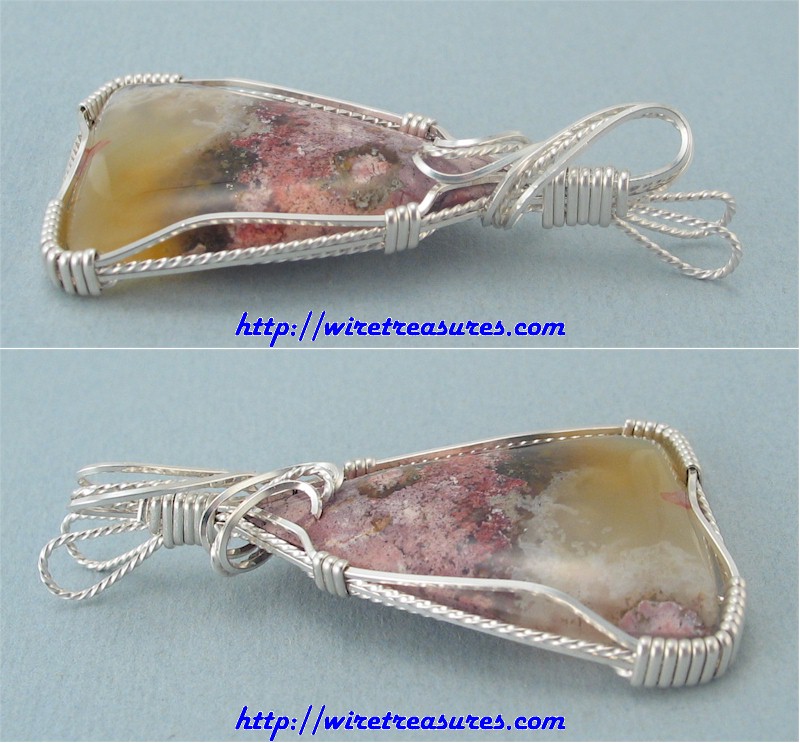 Graveyard Point Plume Agate Pendant