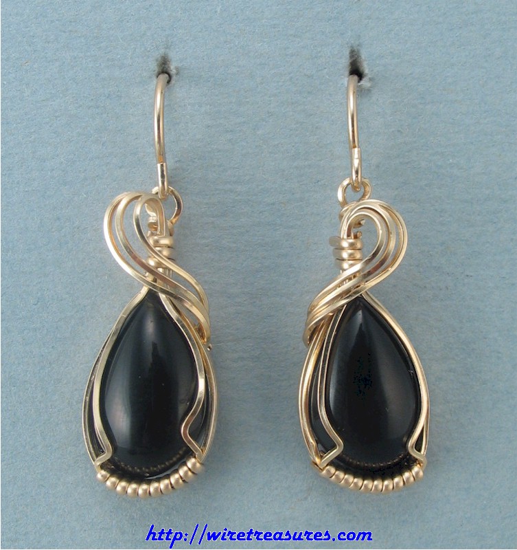 Onyx Cabochon Earrings