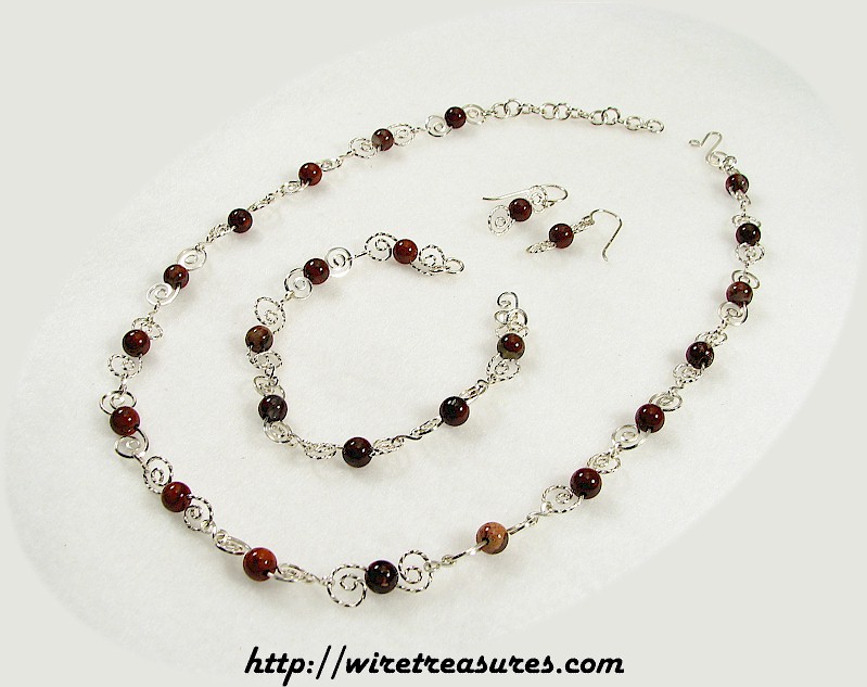 Poppy Jasper Necklace, Bracelet, and Earrings Set