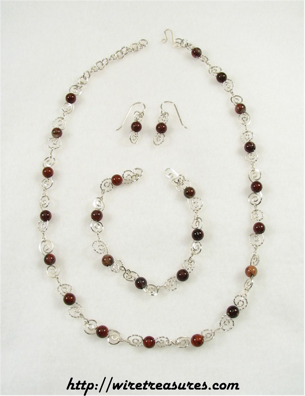 Poppy Jasper Necklace, Bracelet, and Earrings Set