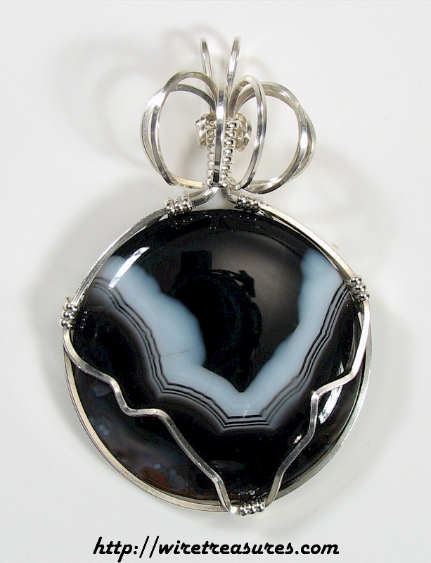 Black Lace Agate Pendant