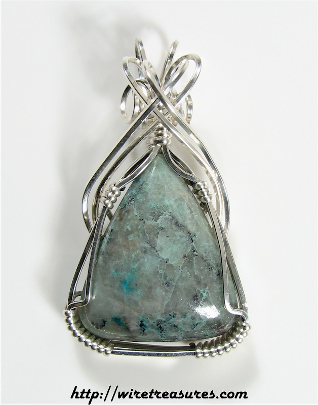 Chrysocolla & Shattuckite Pendant