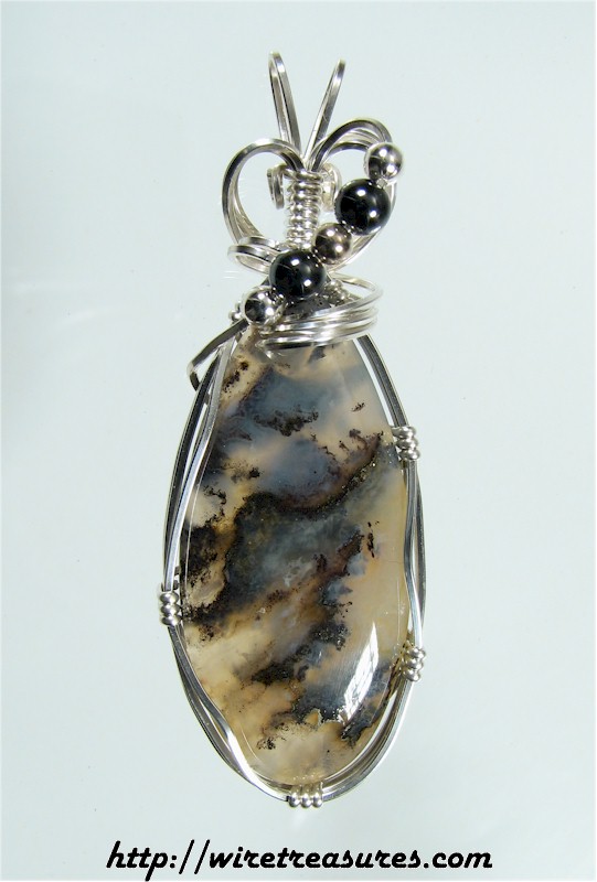 Plume Agate Pendant