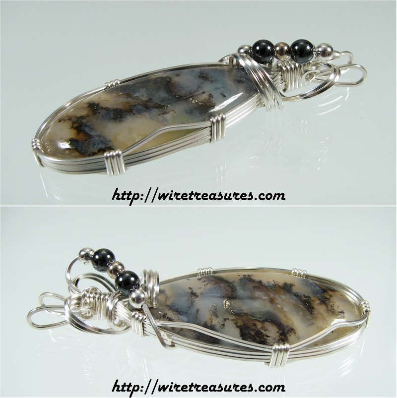 Plume Agate Pendant