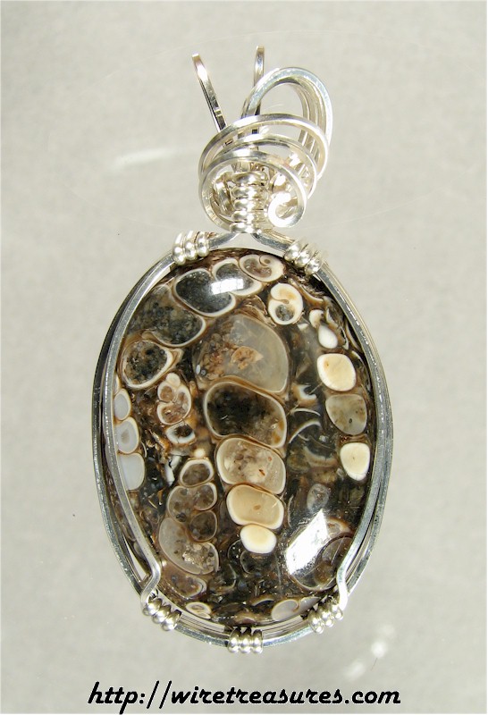 Turritella Jasper Pendant