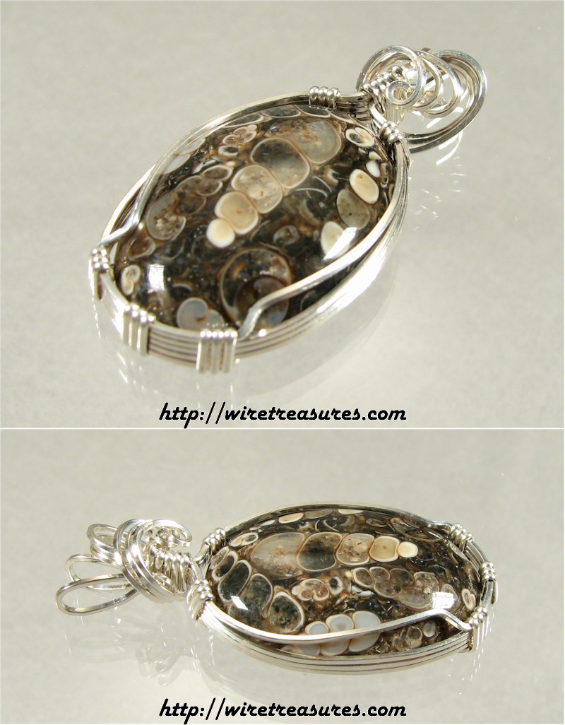 Turritella Jasper Pendant