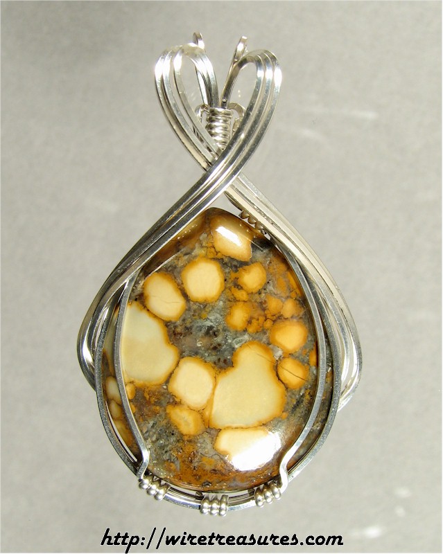 Teal Puddingstone Pendant