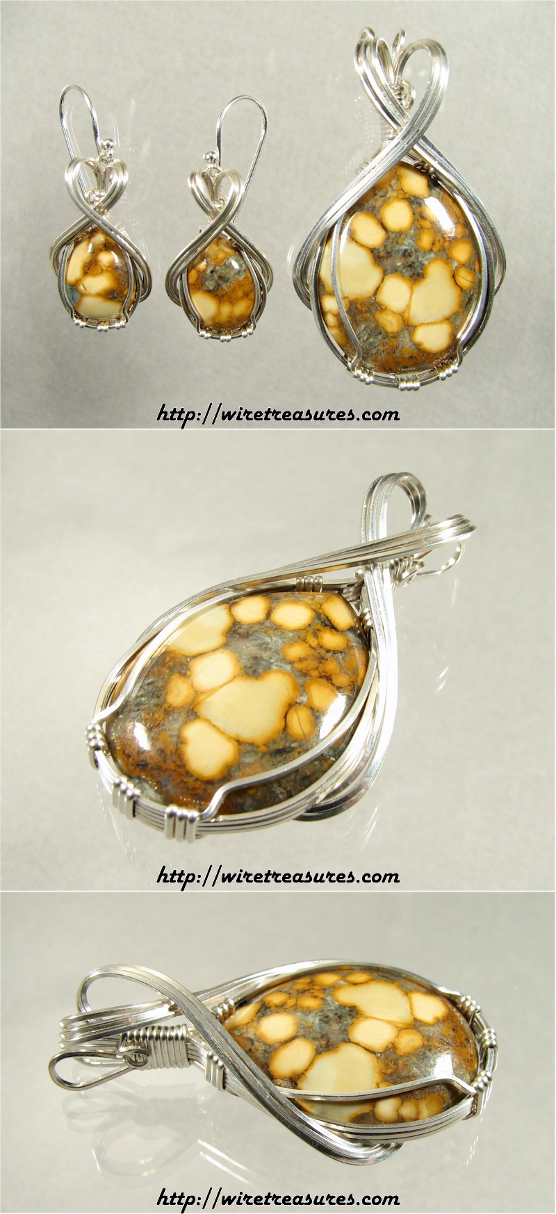 Teal Puddingstone Pendant