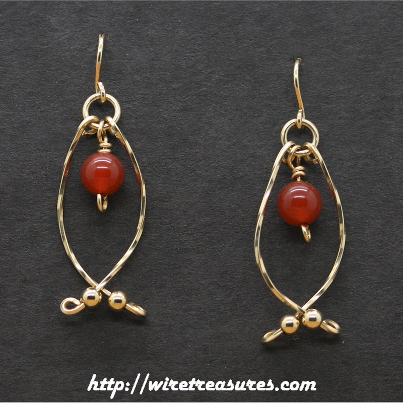 Hold-Me-Close Carnelian Bead Earrings