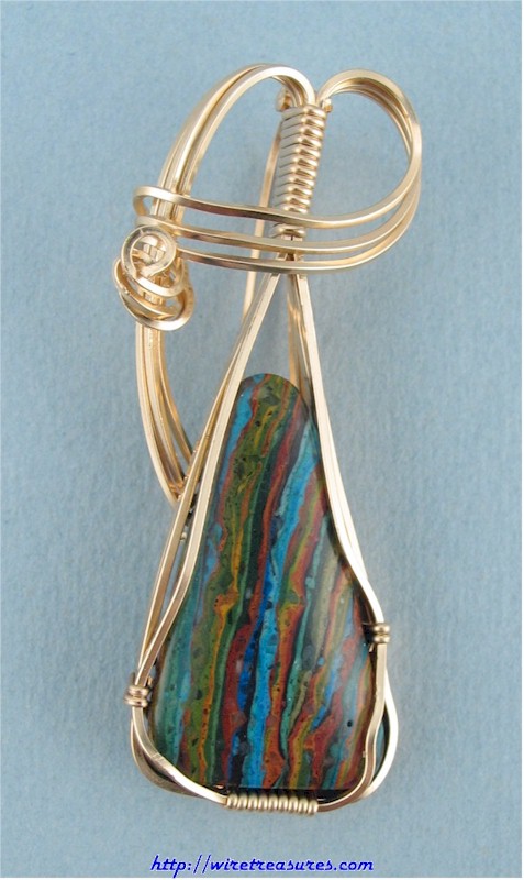 Rainbow Cal Silica Pendant