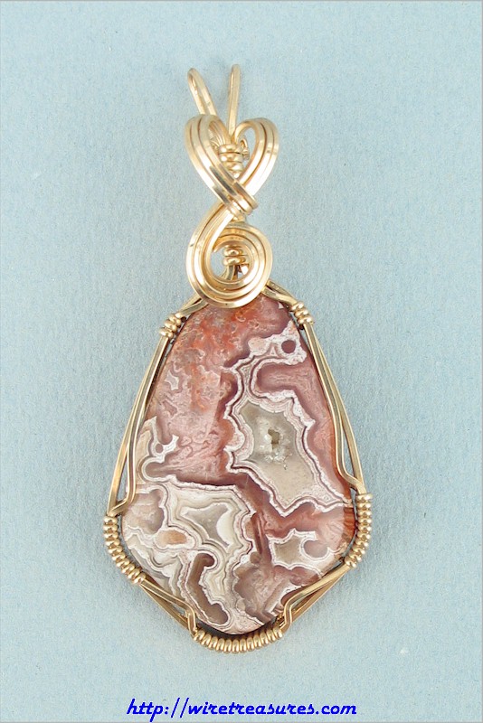 Mexican Crazy Lace Agate Pendant