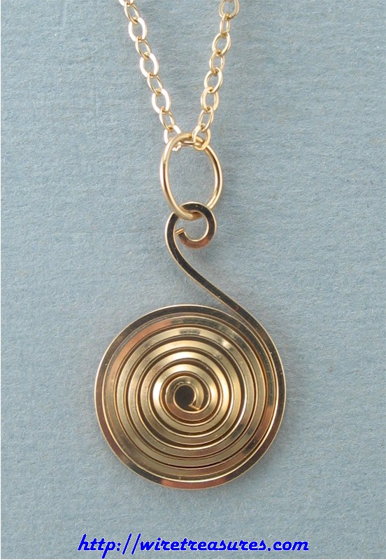 14K Gold Filled Tight Curl Pendant