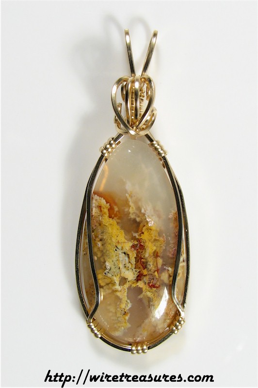 Plume Agate Pendant