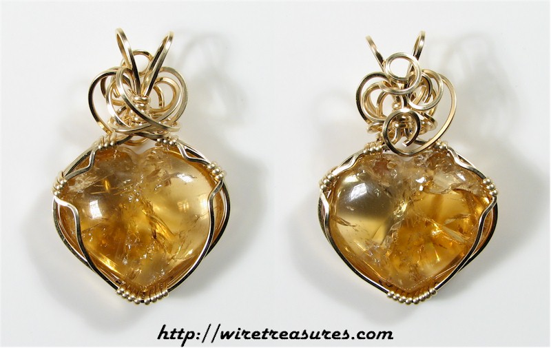 Citrine Heart Pendant