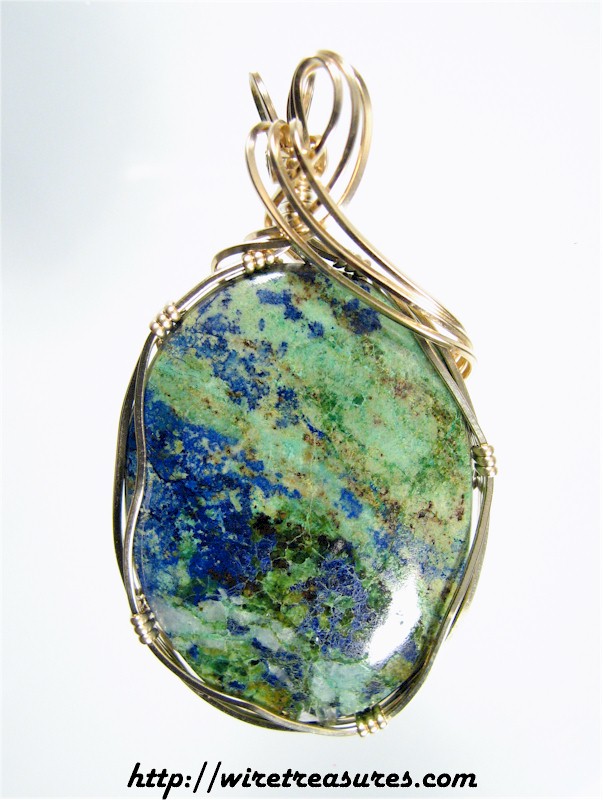 Azurite in Chrysocolla Pendant