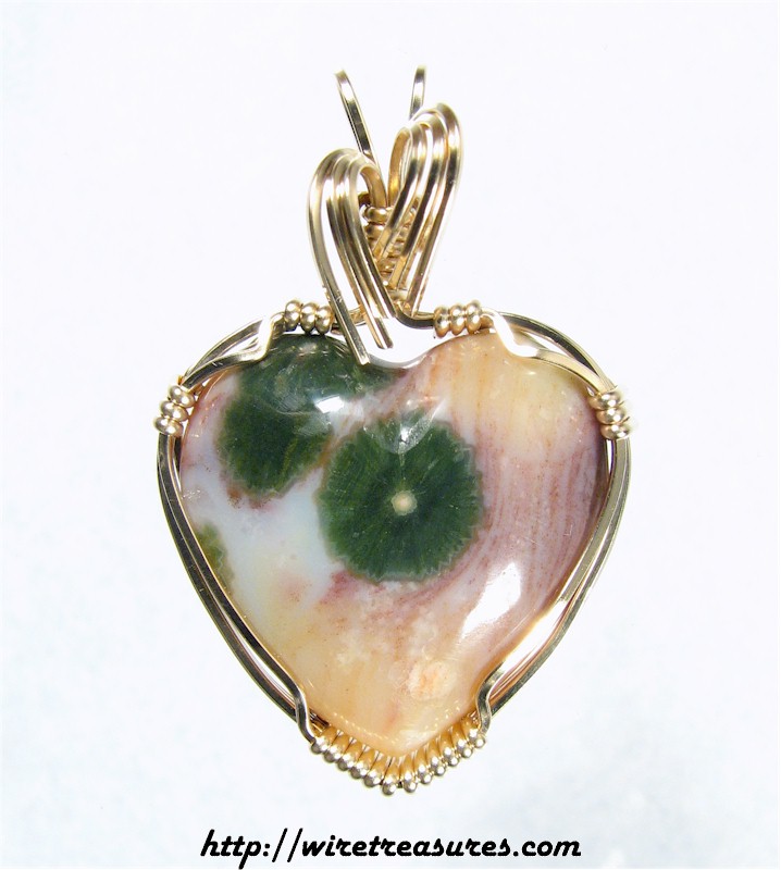 Ocean Jasper Heart Pendant