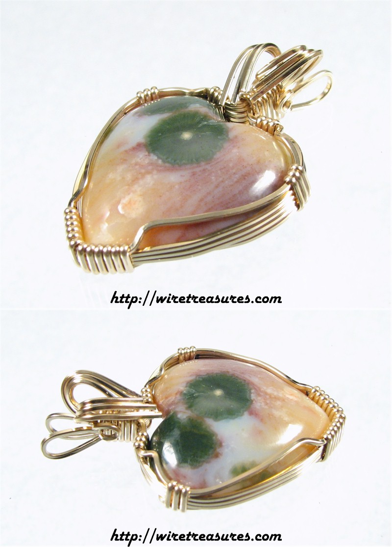 Ocean Jasper Heart Pendant