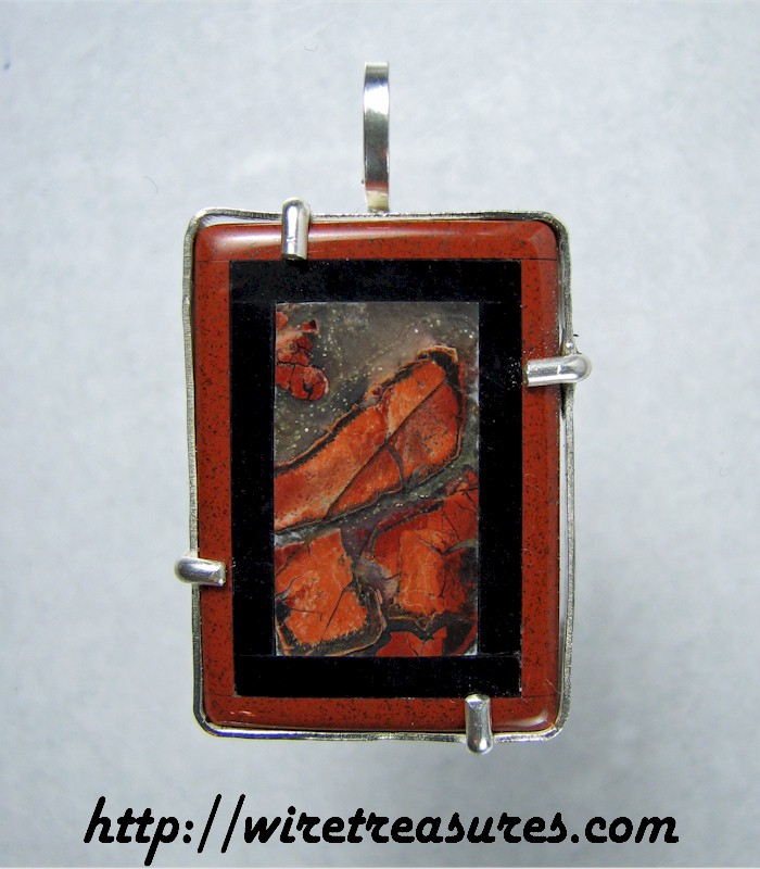 Youngite Intarsia Pendant