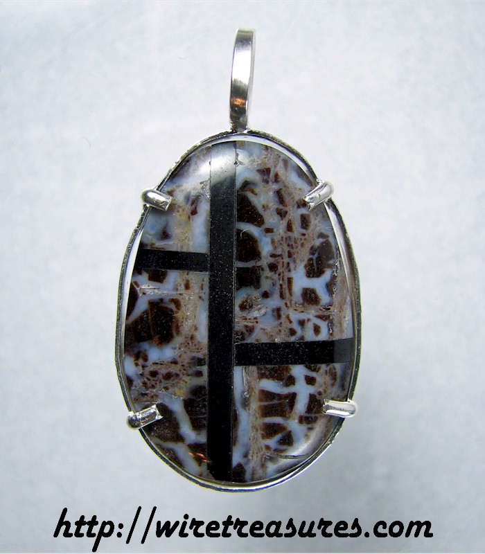 Brecciated Jasper Intarsia Pendant