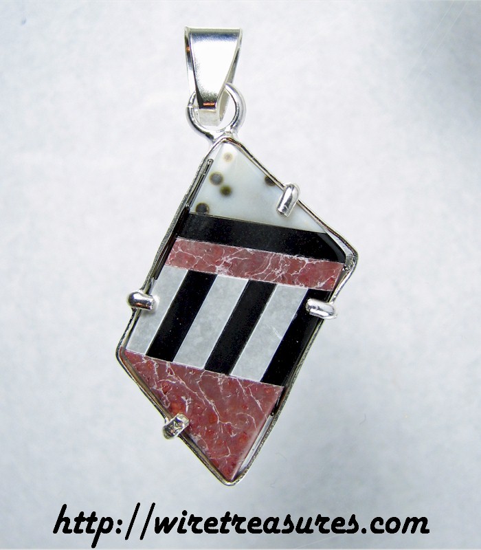 Tickled Ivories Intarsia Pendant