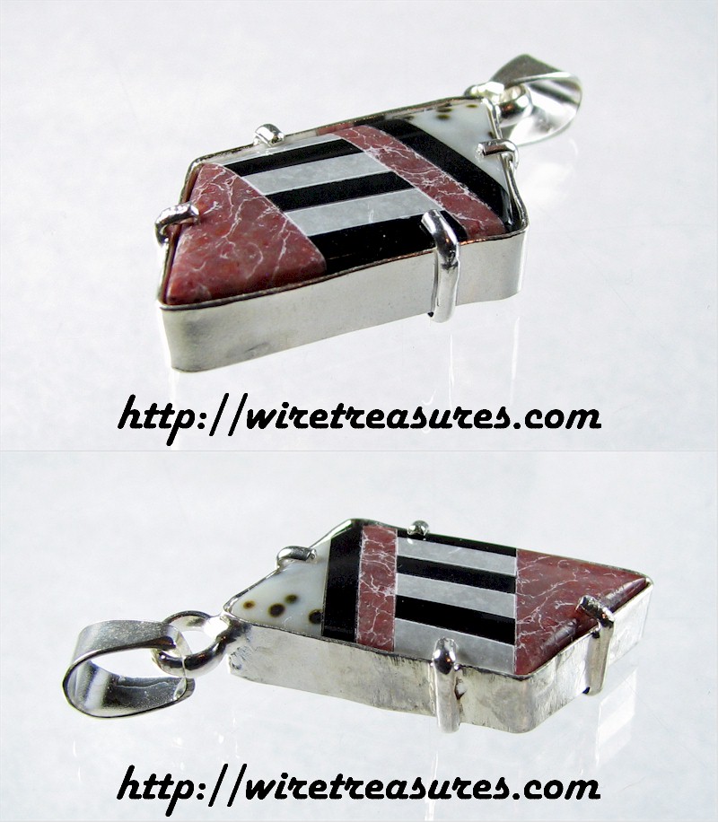 Tickled Ivories Intarsia Pendant