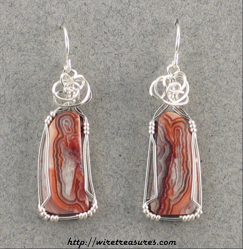 Red Lace Agate Earrings