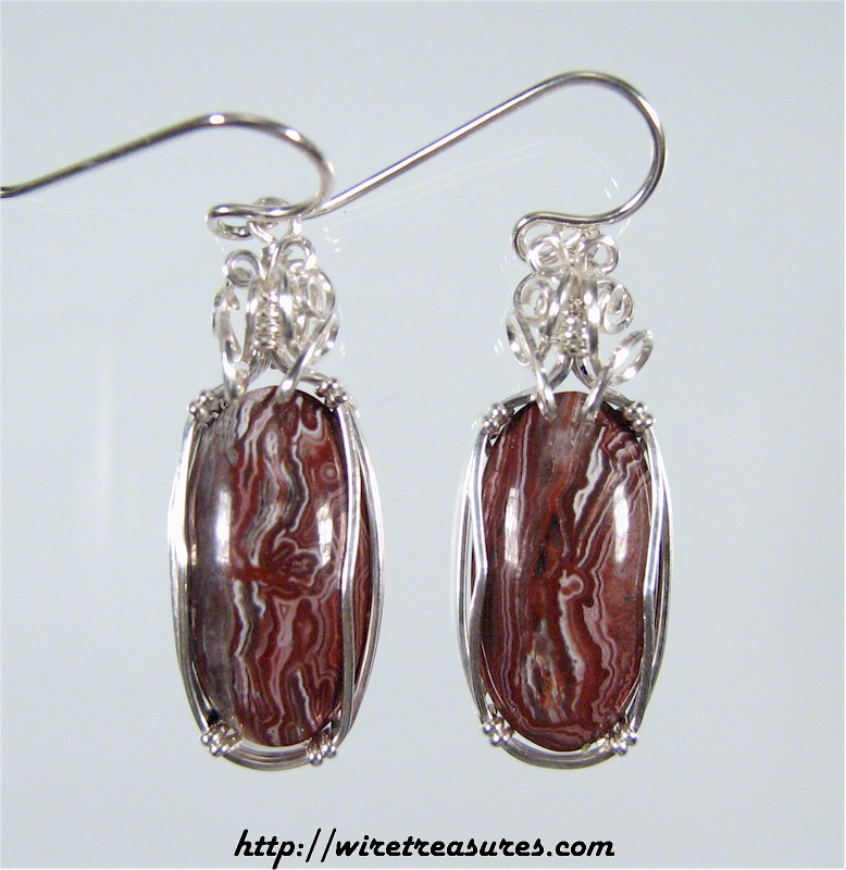 Red Lace Agate Earrings