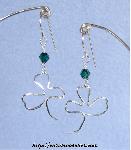 Shamrock Earrings with Swarovski Crystals