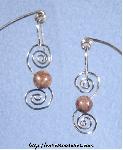 Double Swirl Leopardskin Jasper Bead Earrings