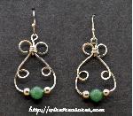 Bunny Earrings with Aventurine & Silver Beads