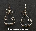 Bunny Earrings with Hematite & Silver Beads