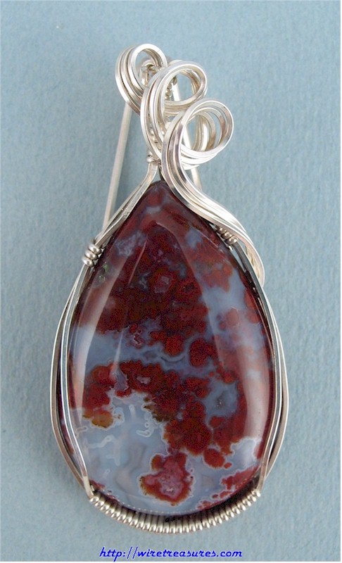 Plume Agate Pendant