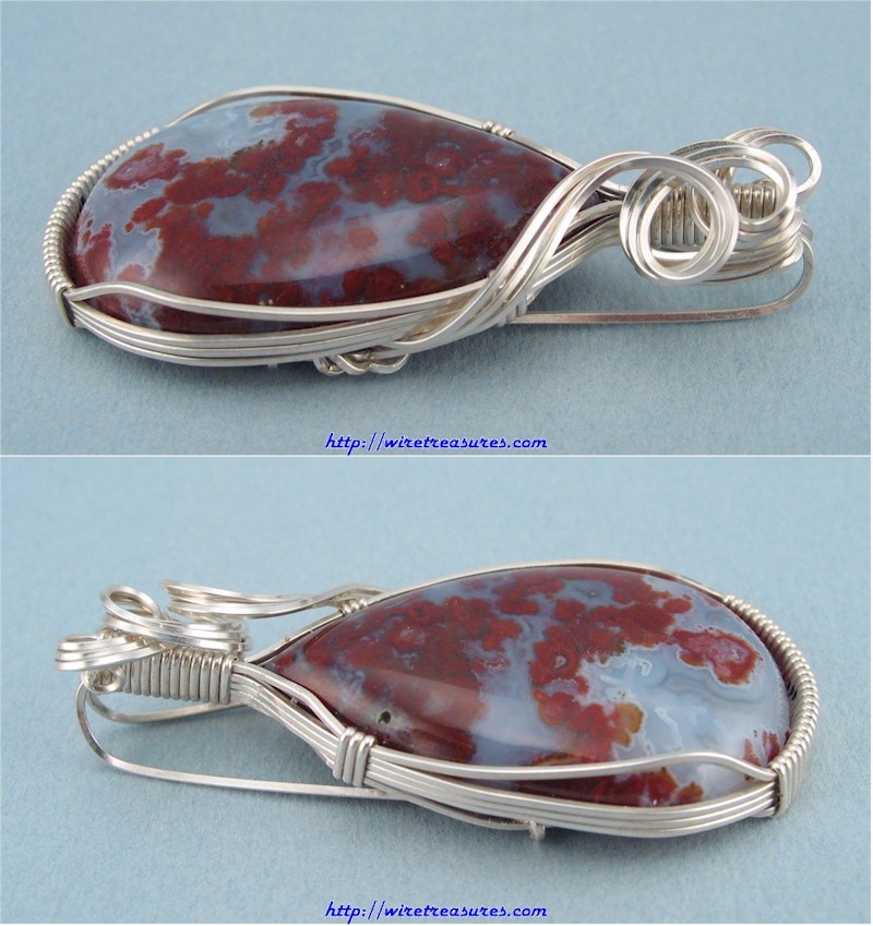 Plume Agate Pendant