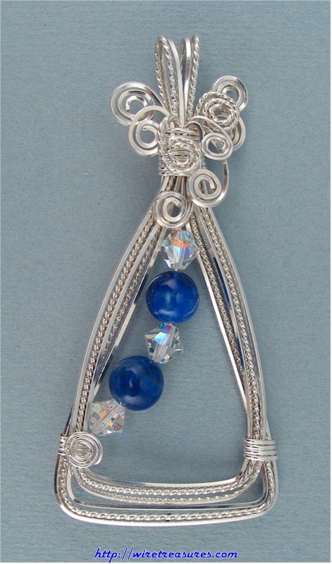 Lapis Lazuli and Swarovski Crystal Pendant