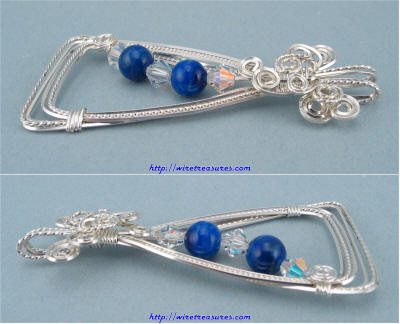 Lapis Lazuli and Swarovski Crystal Pendant