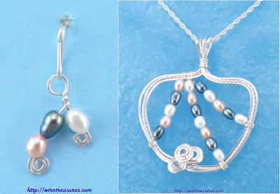 Freshwater Pearls Pendant w/Matching Earrings!