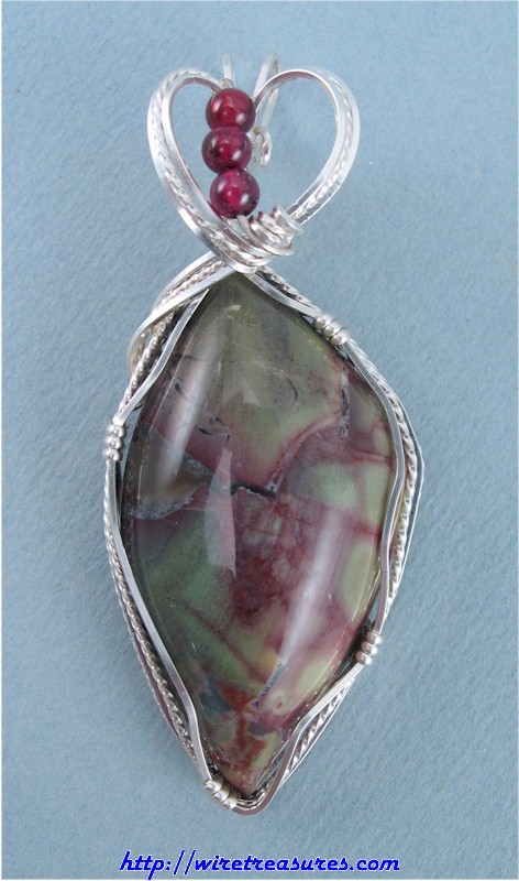 Rubies in Zoisite Pendant